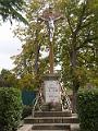 Christ statue in the church garden